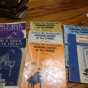 7 Vintage piano instruction books